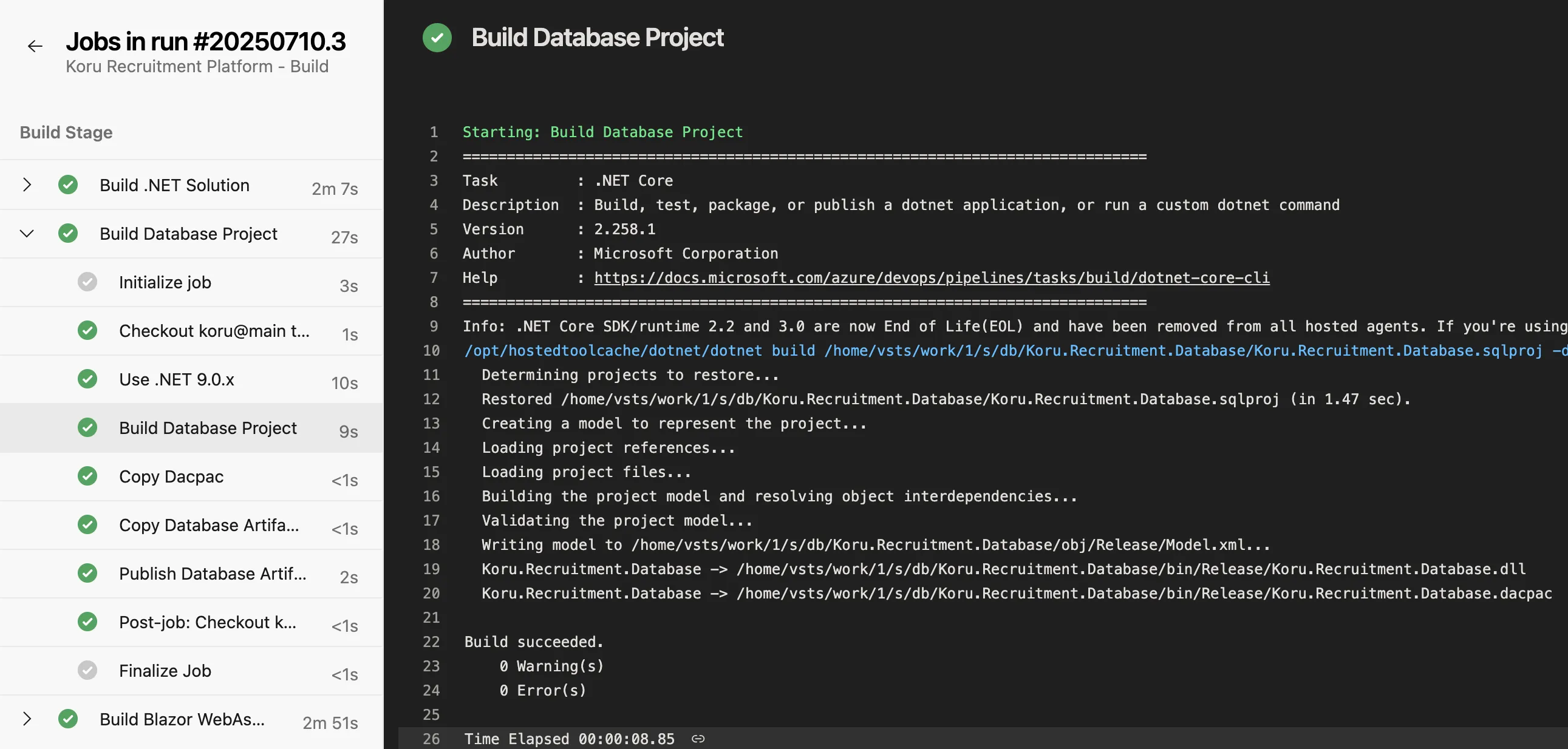 Database Build Details